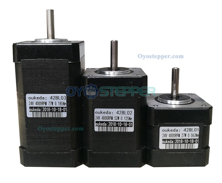 Oukeda Brushless DC Motor 3 Phase 24VDC 6.3Ncm/12.5Ncm/18.8Ncm 4000RPM BLDC Motor